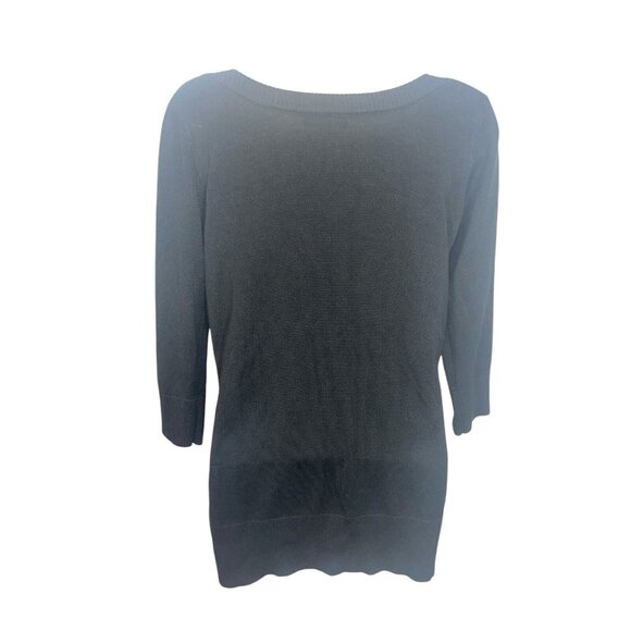 CABLE & GAUGE Womens Small Black Long Sleeve Pullover Sweater with Sparkles READ - Picture 2 of 10